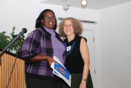 Awardee Principal Robin Harris and Linda Brion-Meisels